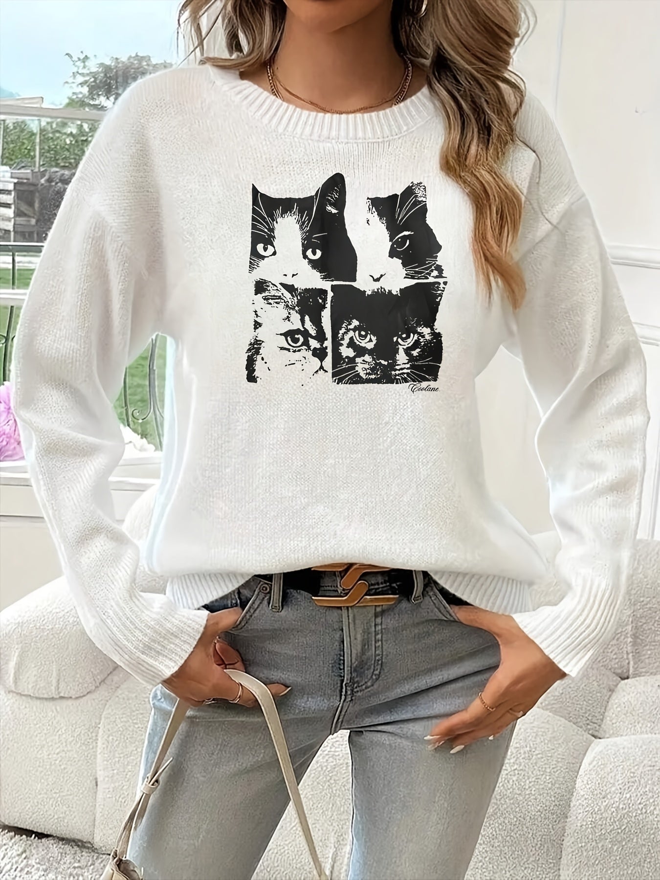 Four Frames of Feline Sweater