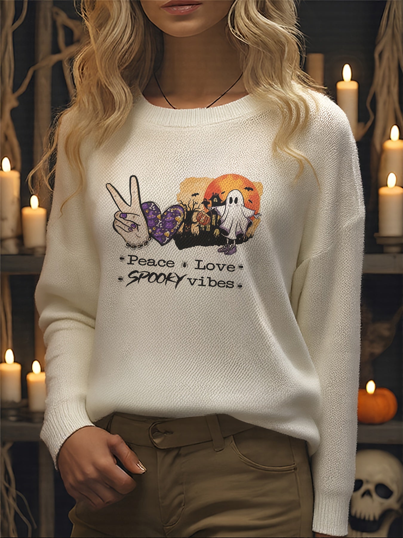 Peace, Love & Boo Sweater