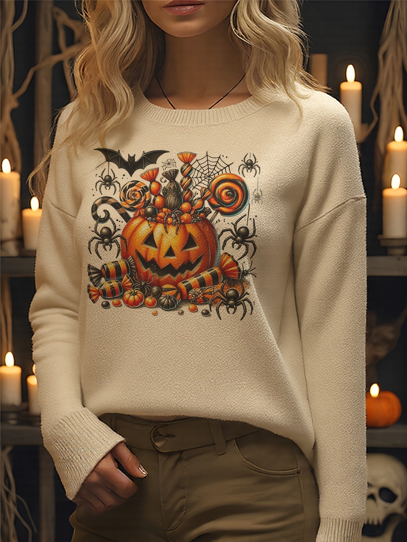 Spooky Treat Mix Sweater