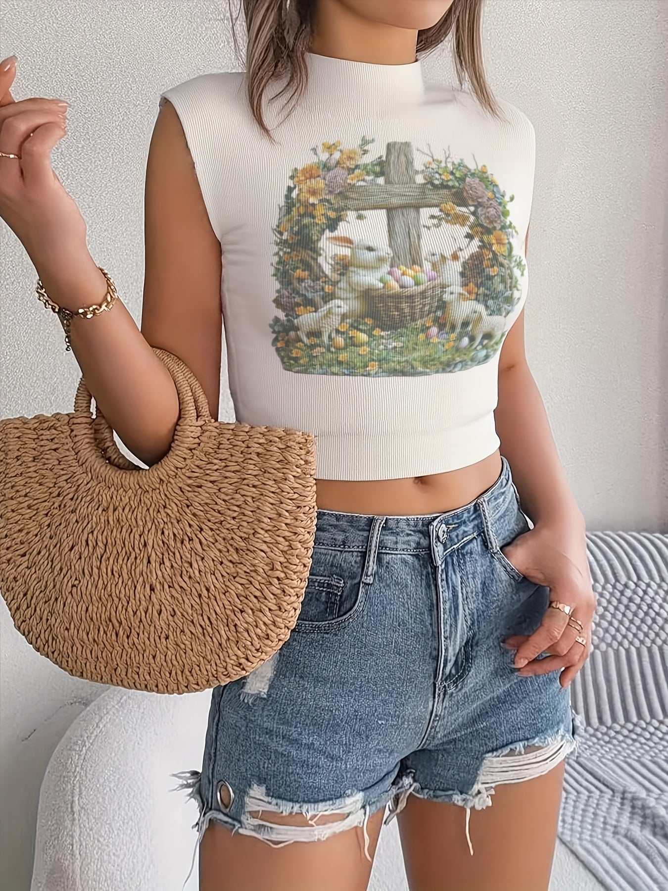 Garden Bunnies Tank