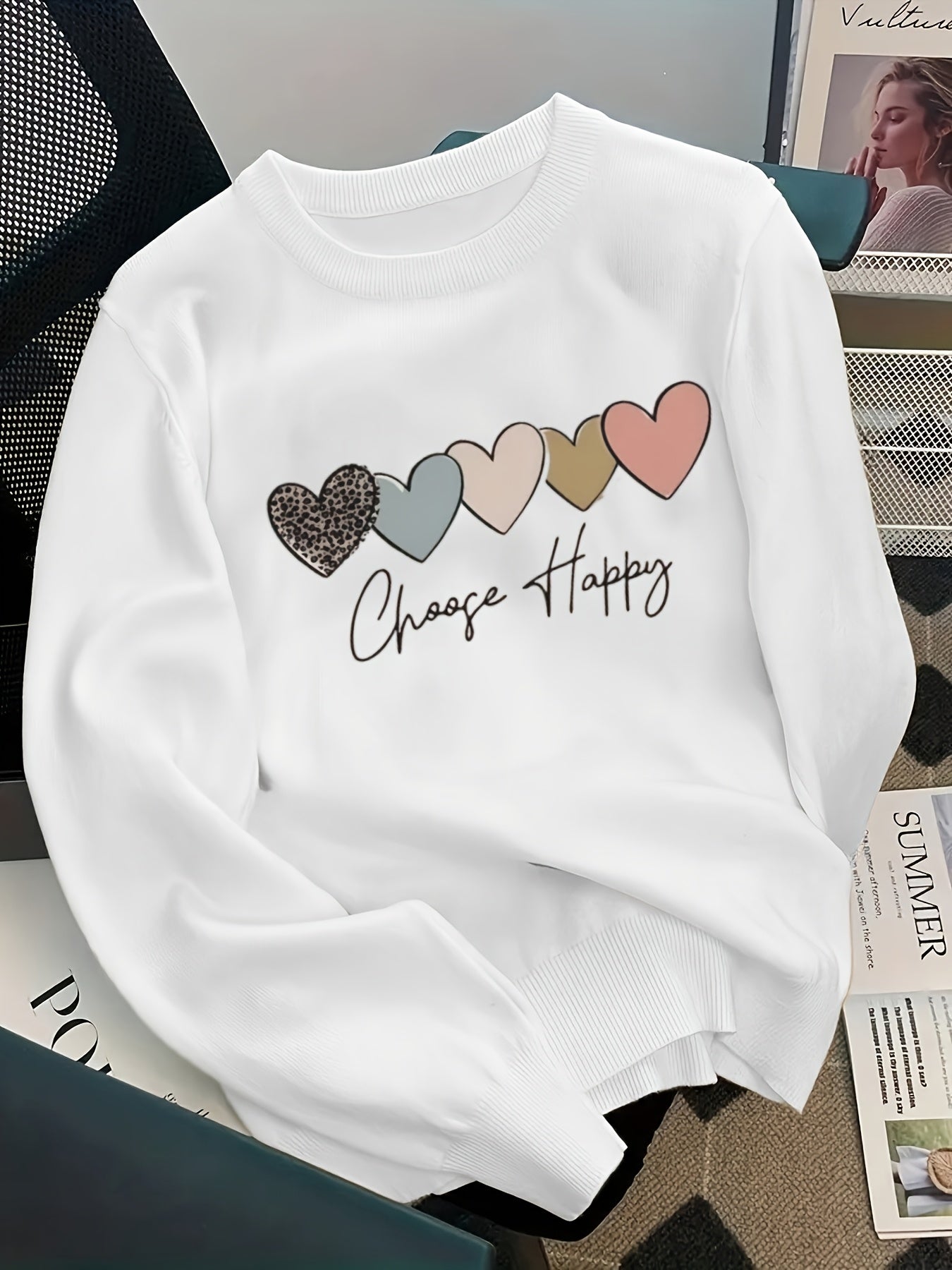 Choose Happy Hearts Sweater