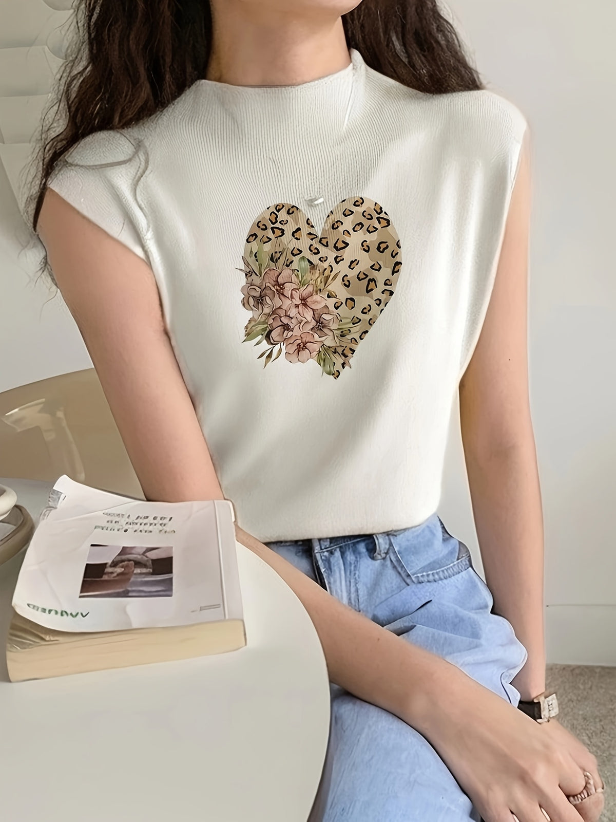 Blush Petal Heart Tank