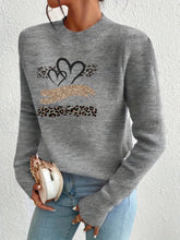 Leopard Heart Sweater