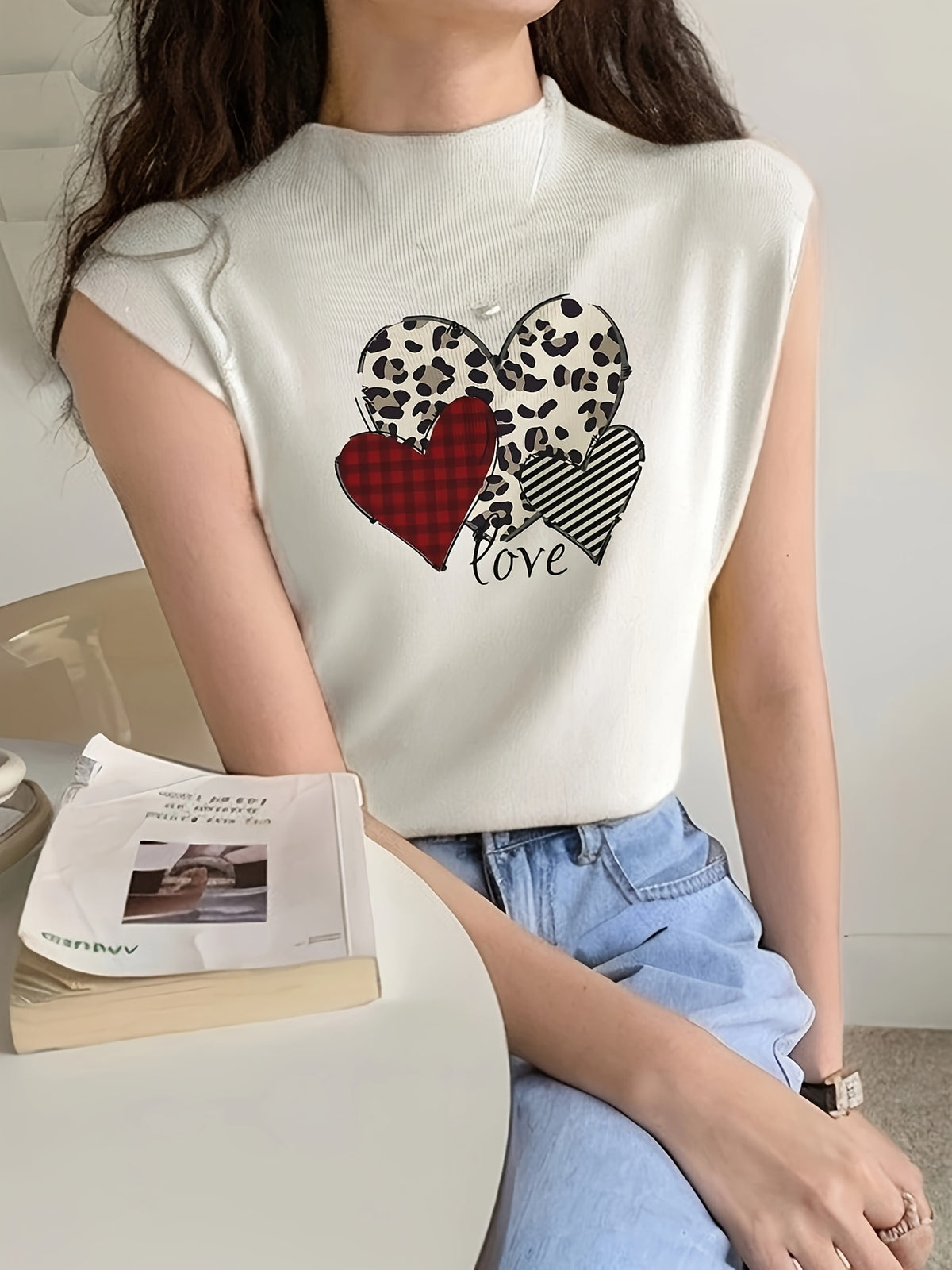 Pattern Mix Hearts Tank