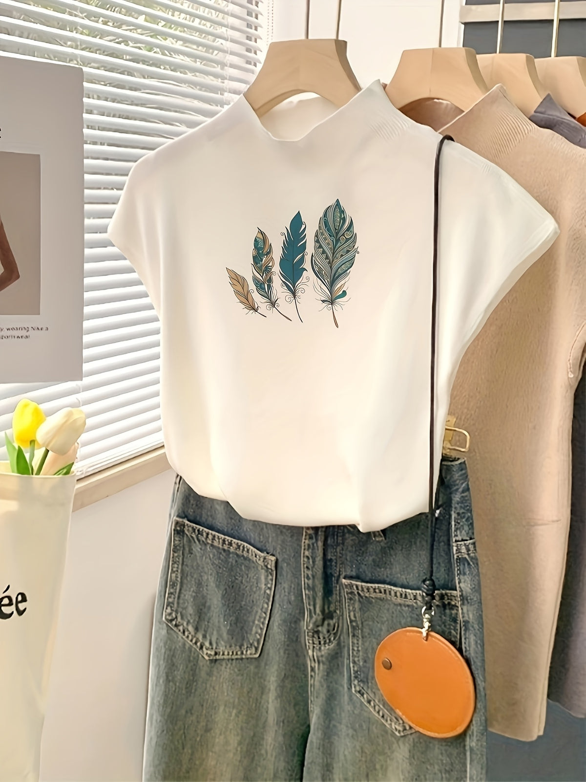 Textured Leaves Tank