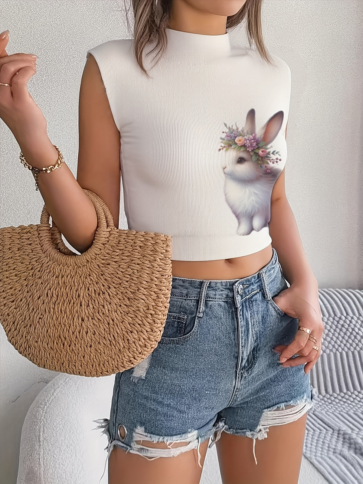 Bloom Crown Bunny Tank