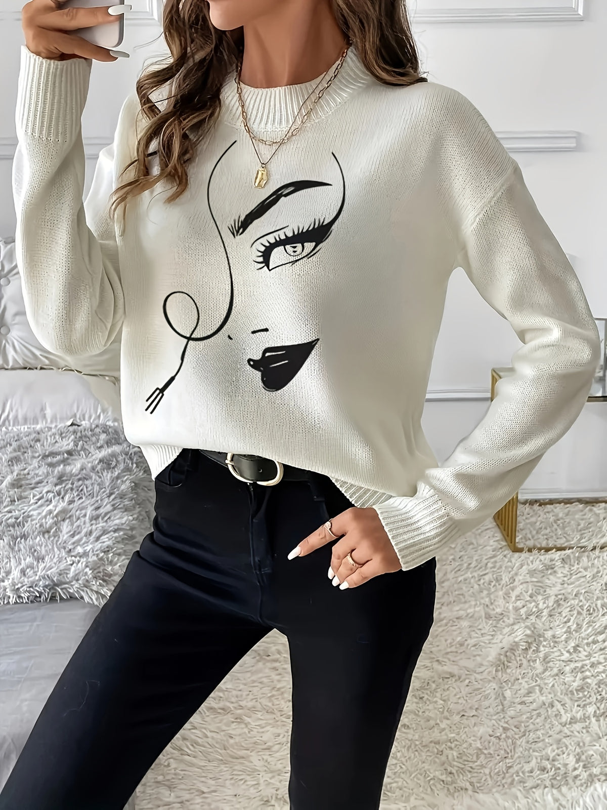Grace in Profile Sweater