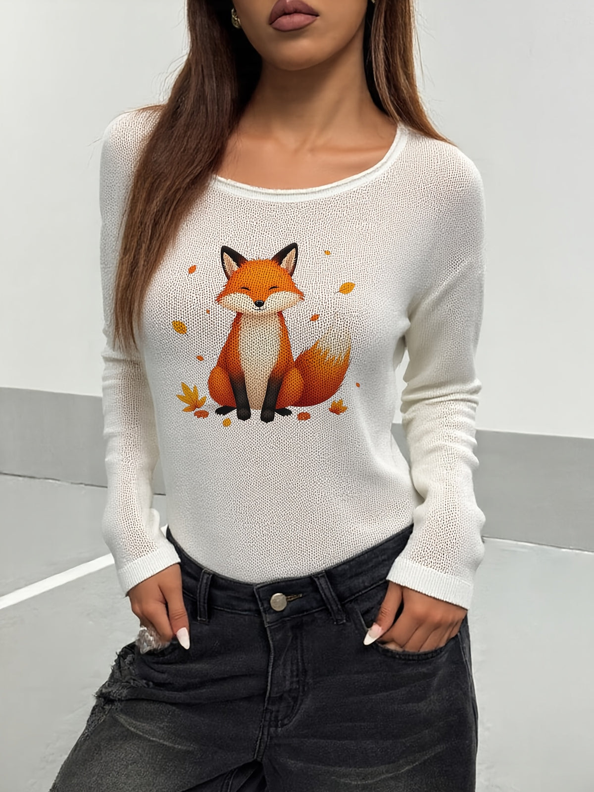 Cheerful Fox Gaze Sweater