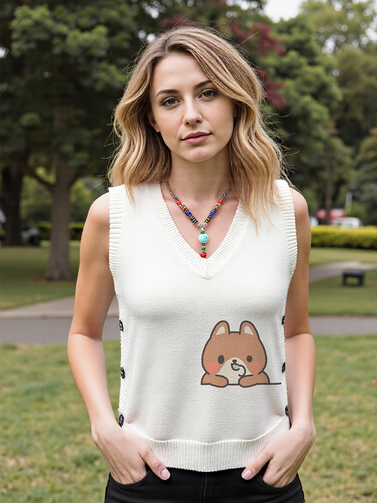 Zoned-Out Bear Vest