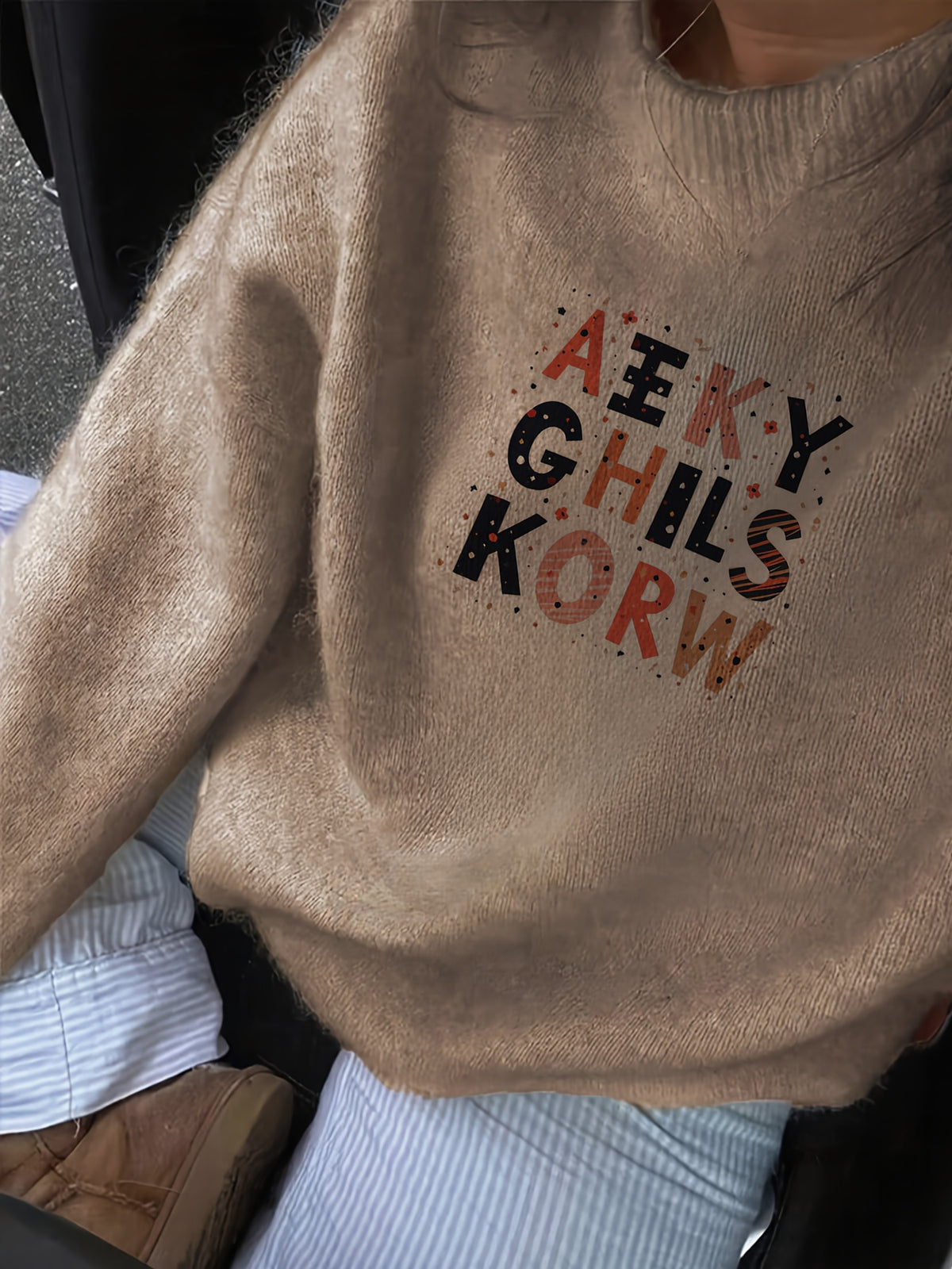 Alphabet Drift Sweater