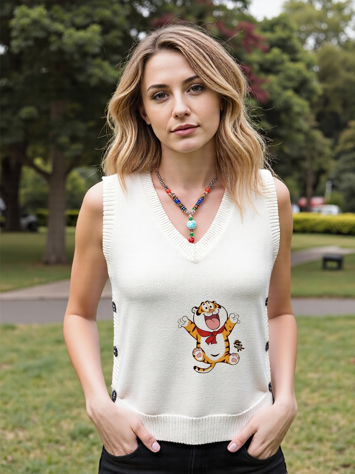 Scarfed Tiger Vest