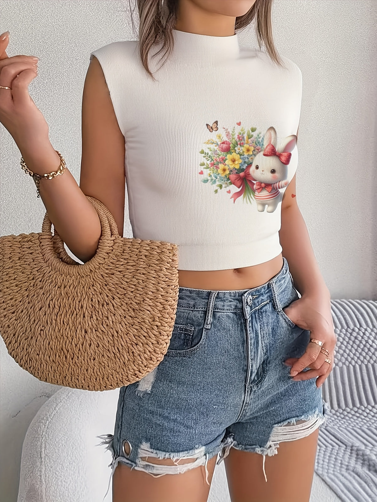 Blush Bunny Bloom Tank