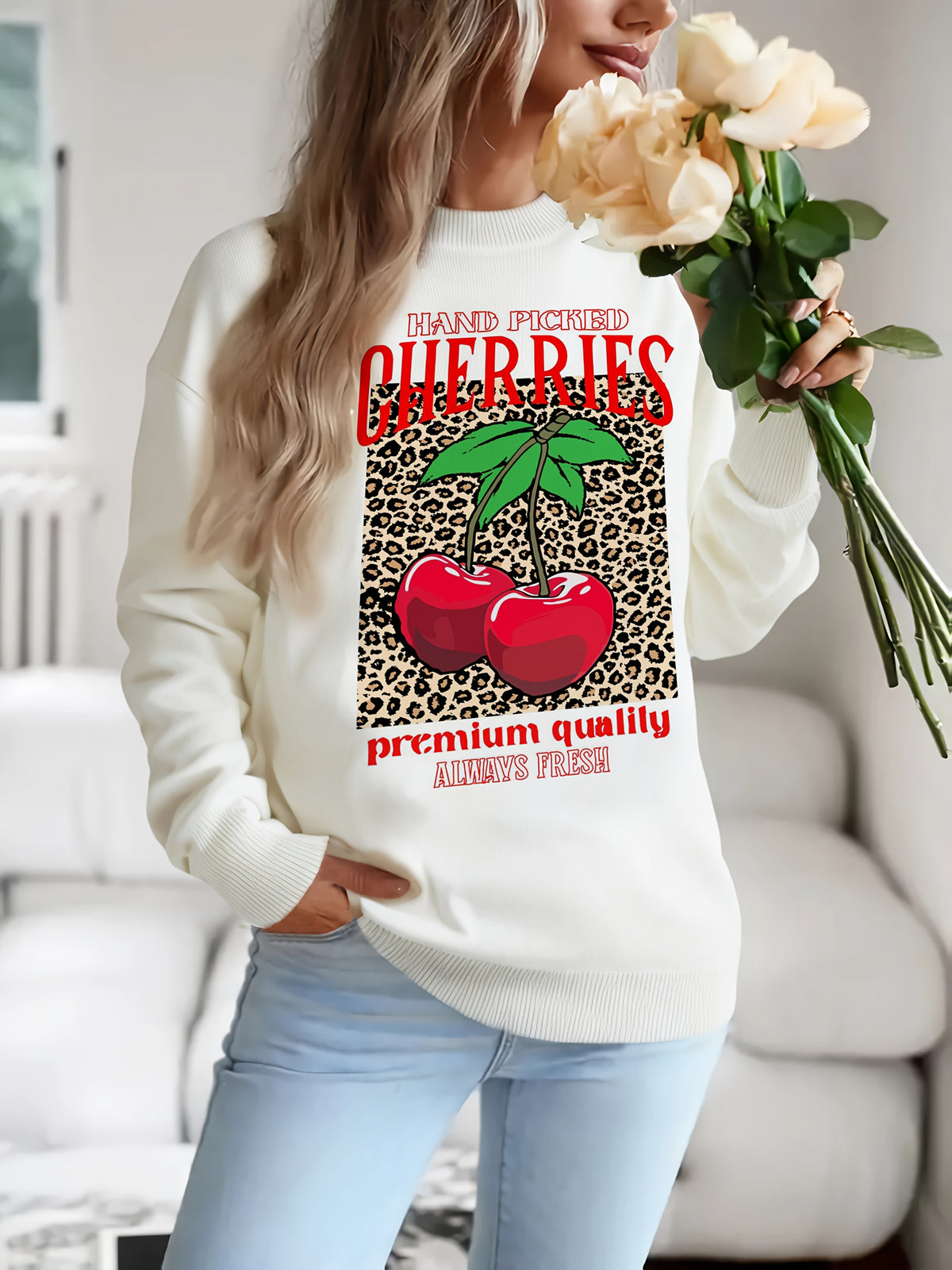 Fresh Picked Cherries Sweater