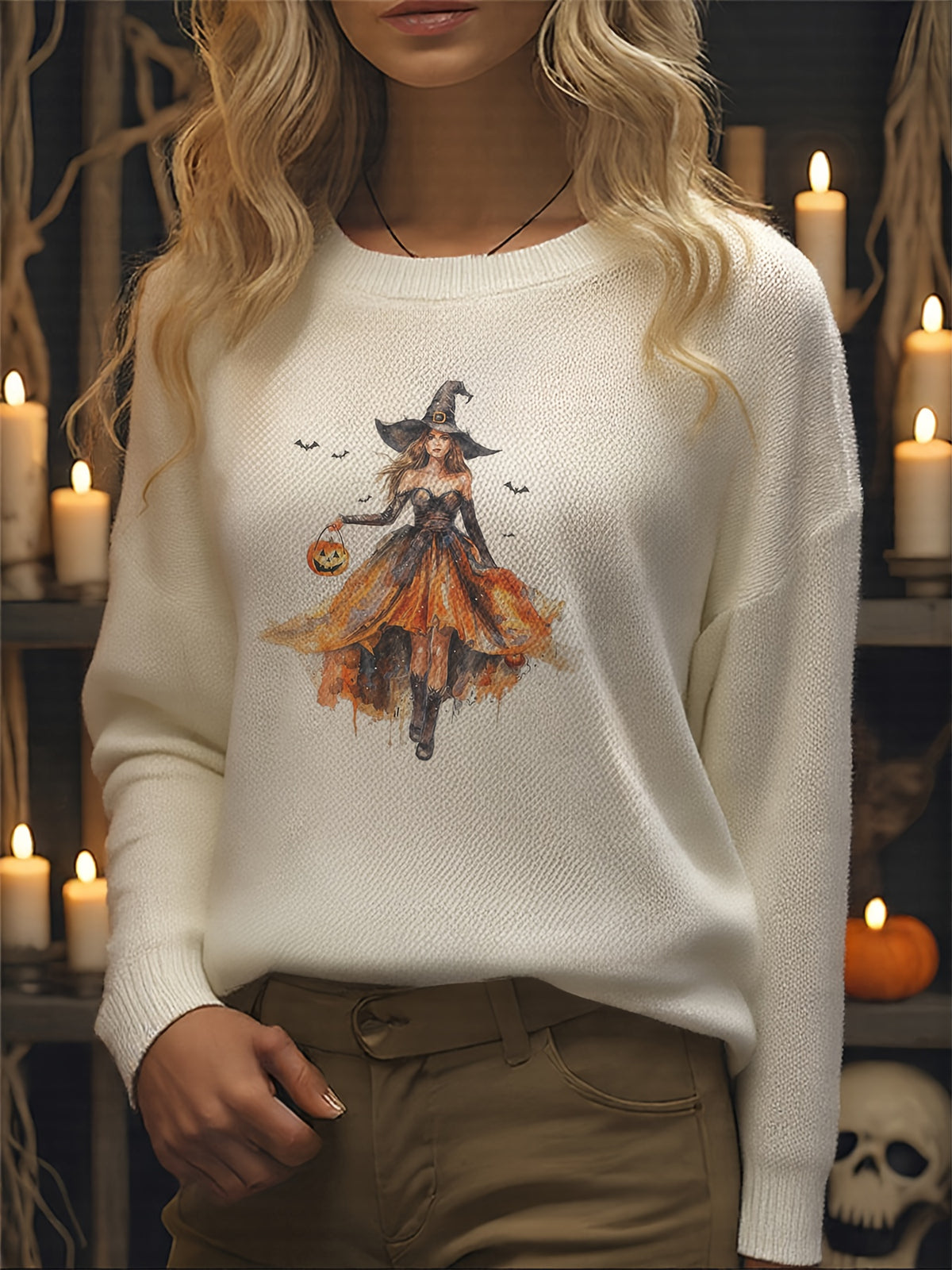 Pumpkin Hunt Witch Sweater