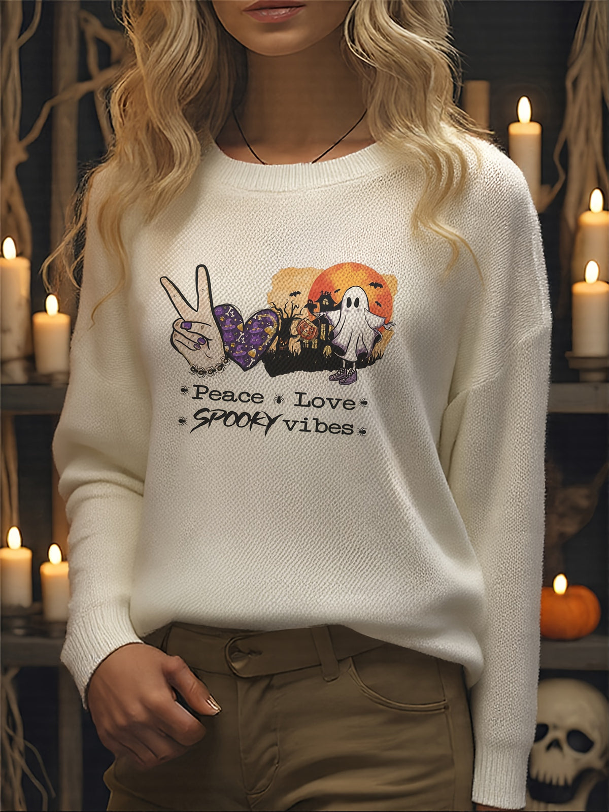 Peace, Love & Boo Sweater