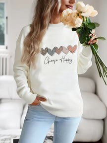 Choose Happy Hearts Sweater