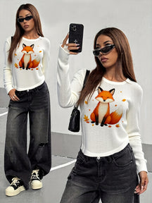 Cheerful Fox Gaze Sweater