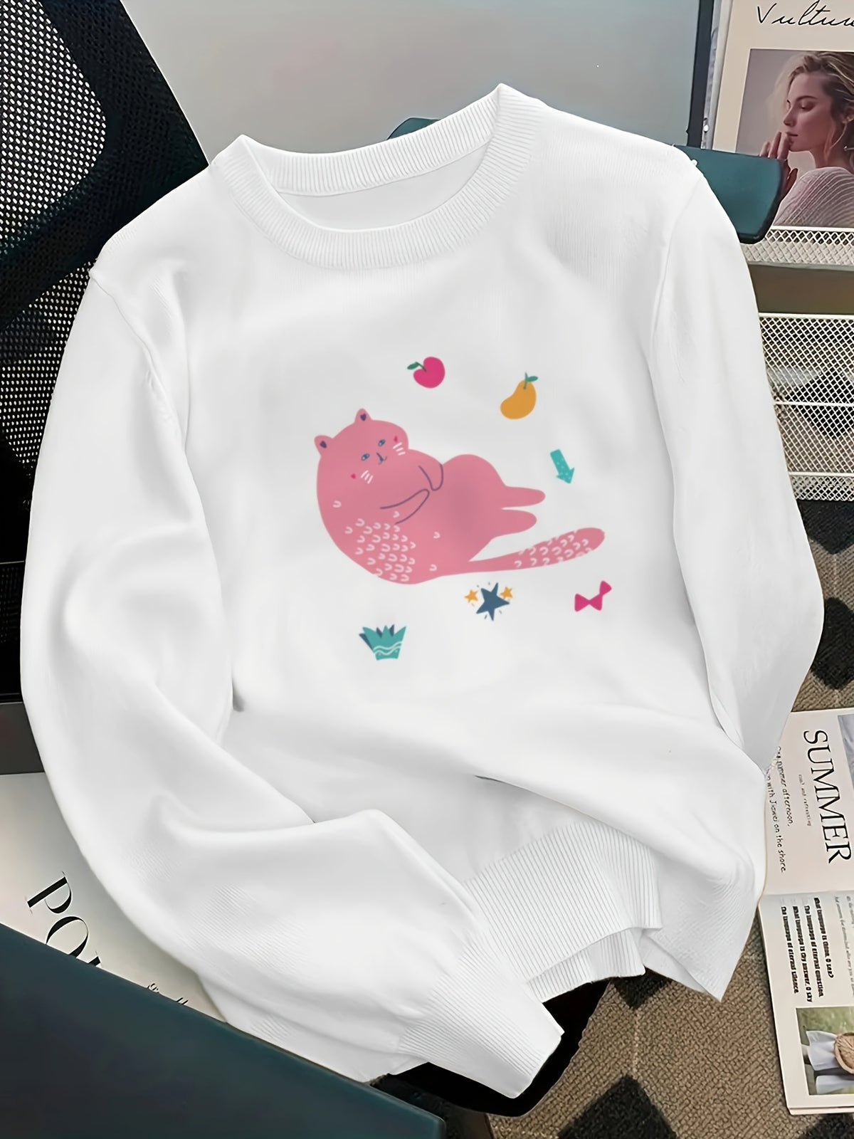 Boho Blush Kitty Sweater