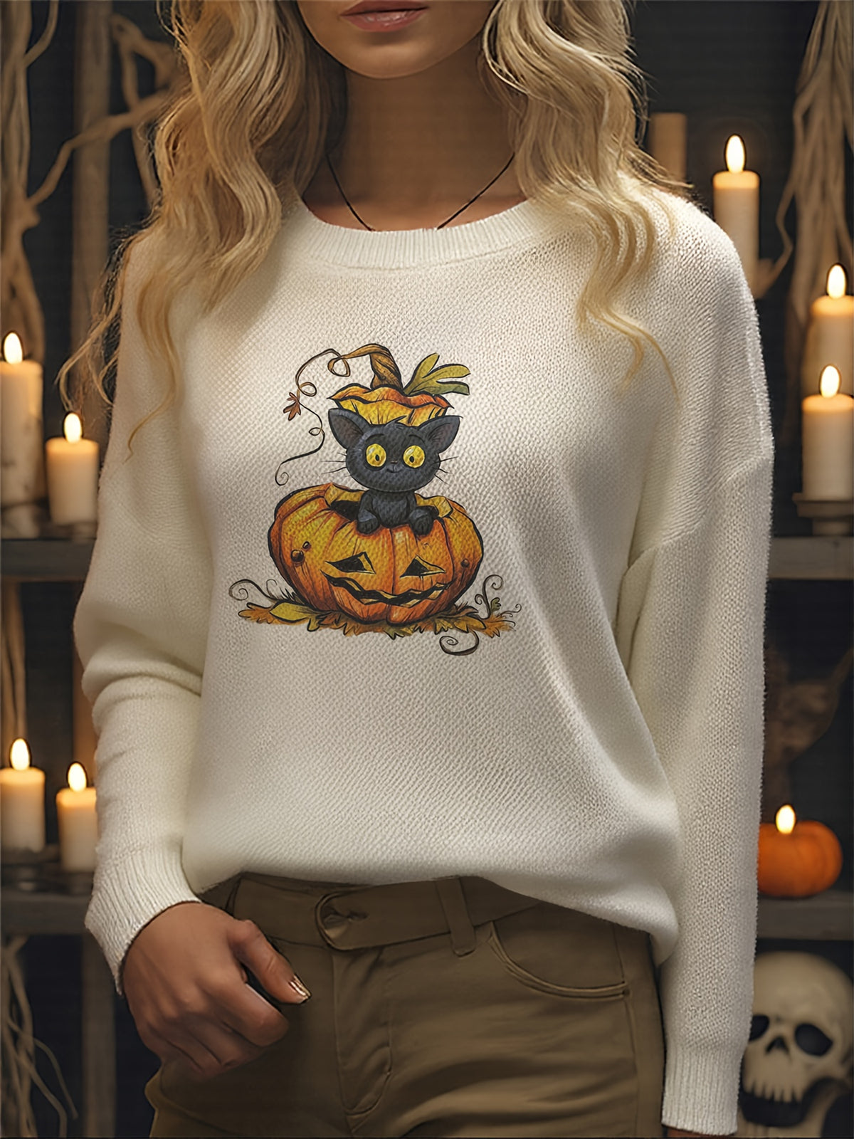 Pumpkin Peekaboo Sweater