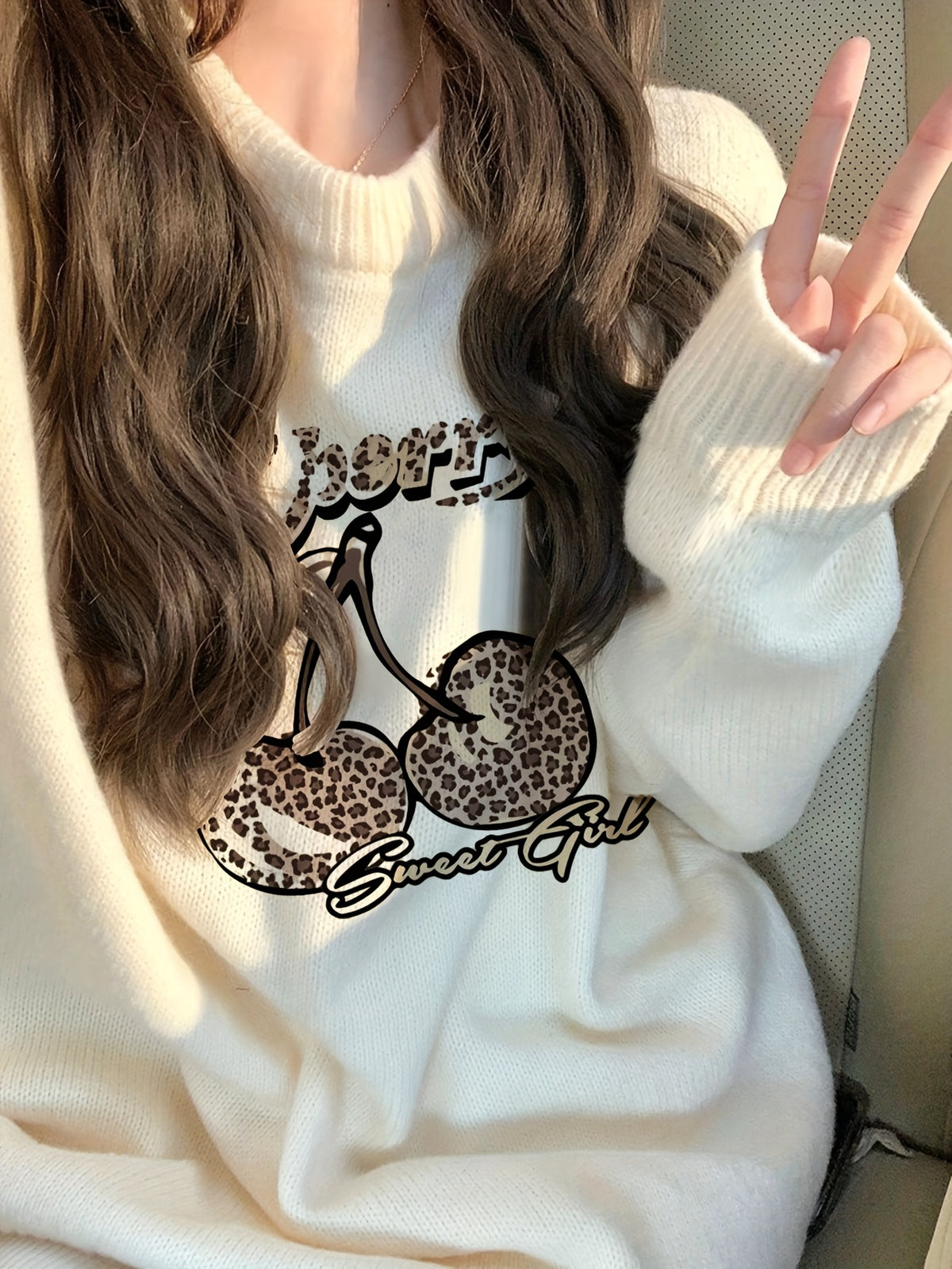 Sweet Grace Cherry Sweater