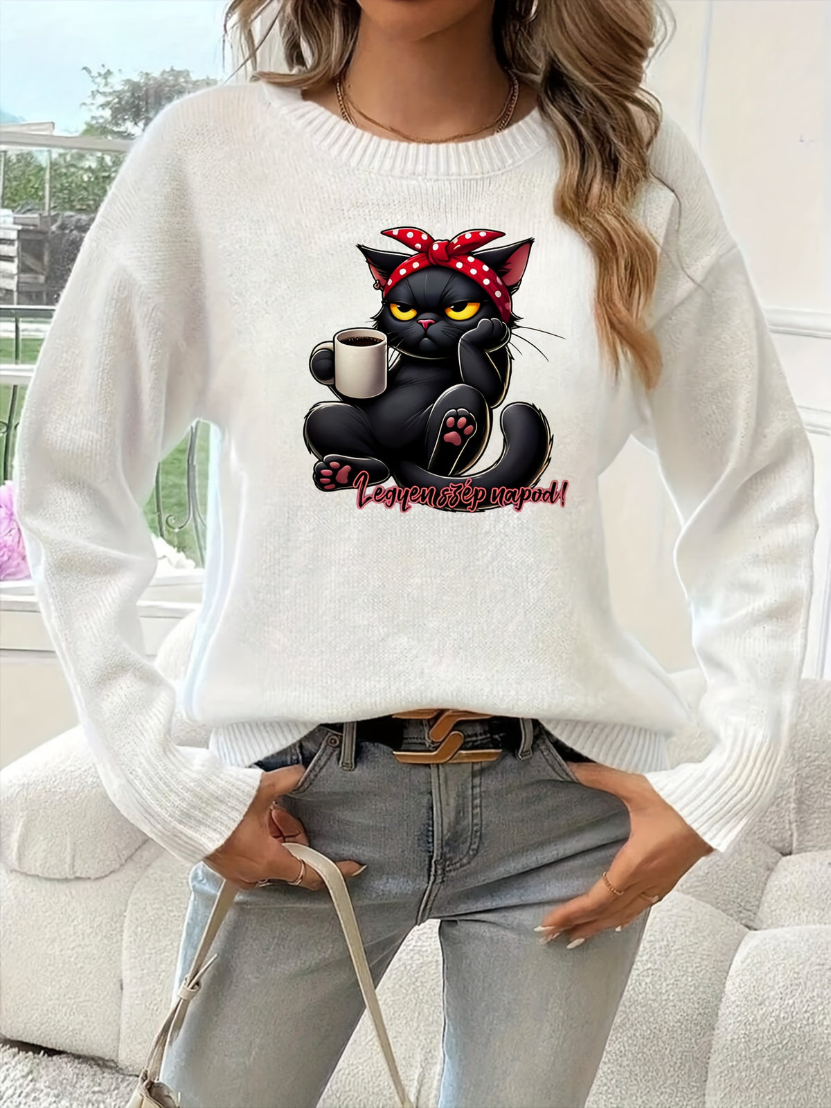Caffeine & Cats Sweater