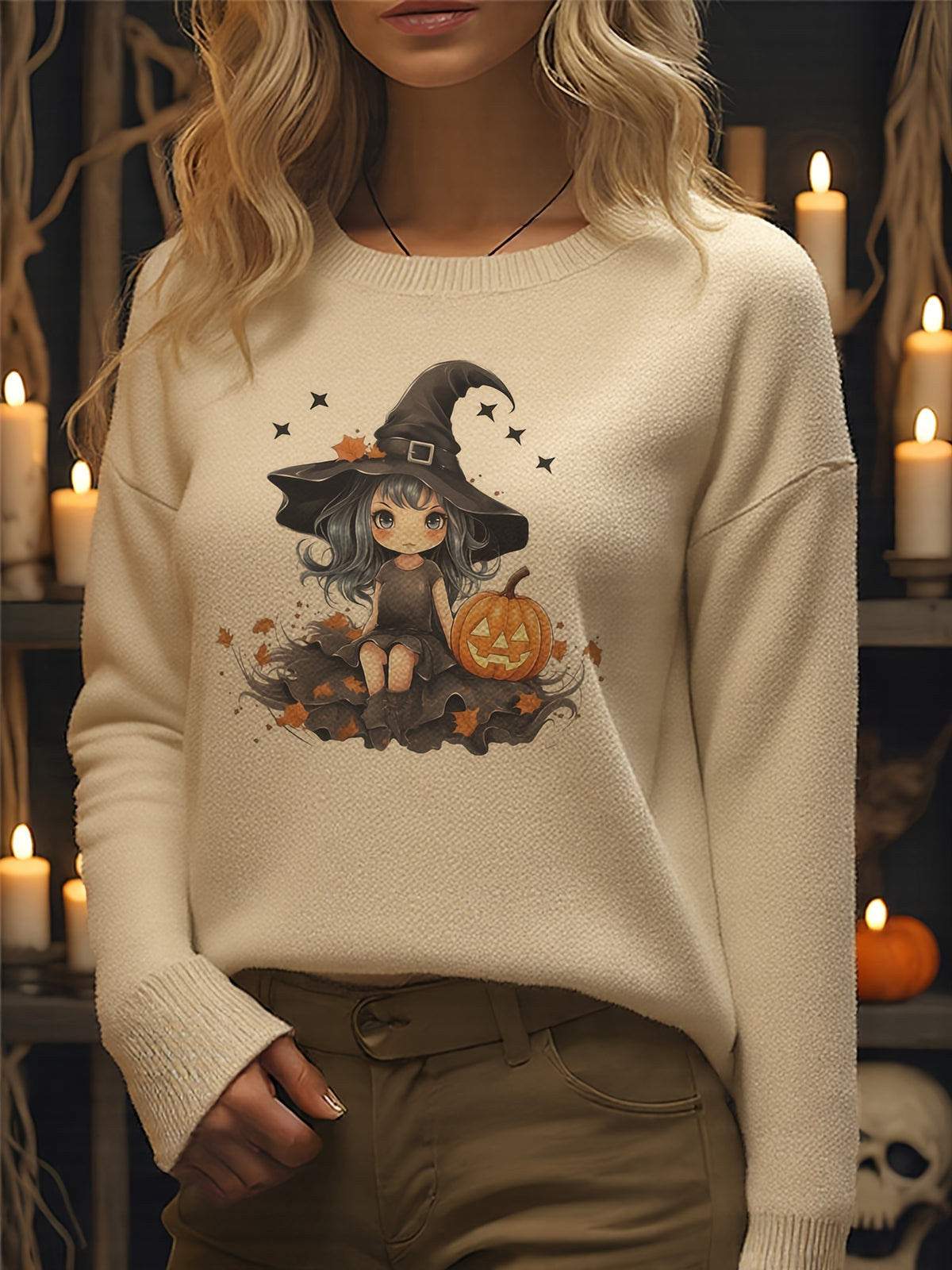Pumpkin Witchy Sweater