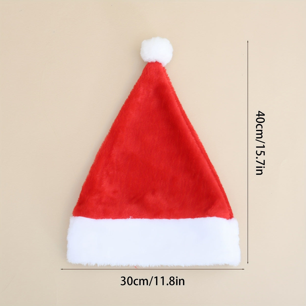 Classic Red Plush Christmas Hat