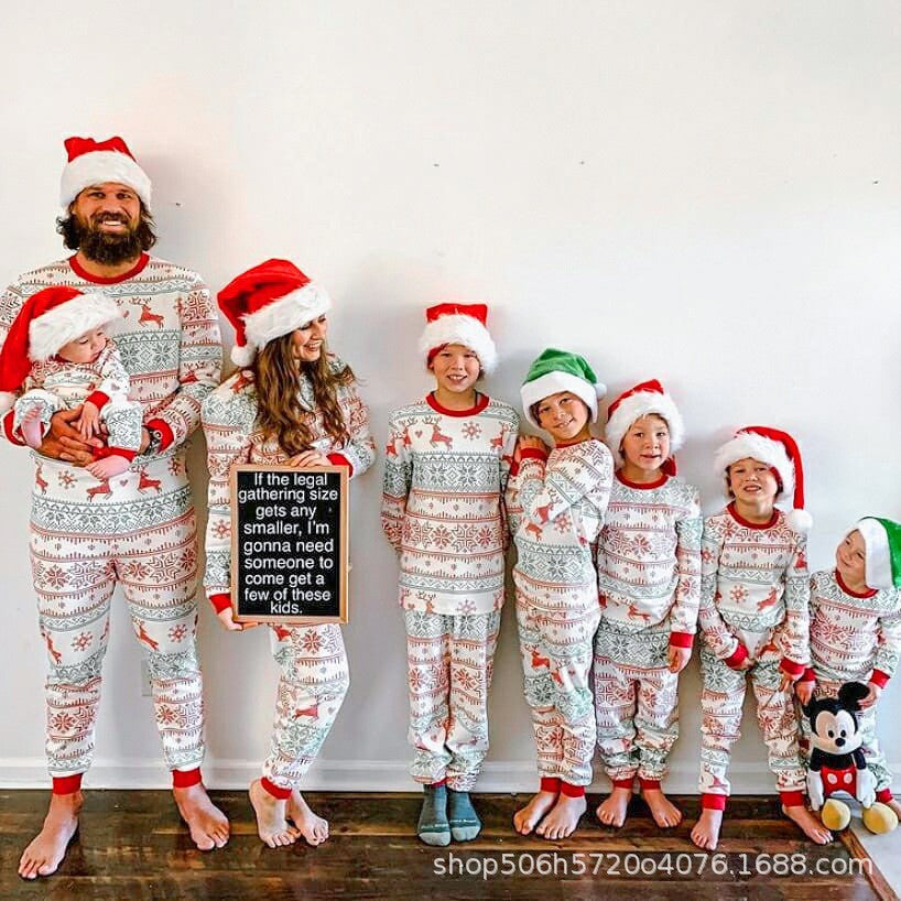Matching Family Christmas Pajamas – Deer Print Set