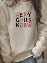 Alphabet Drift Sweater