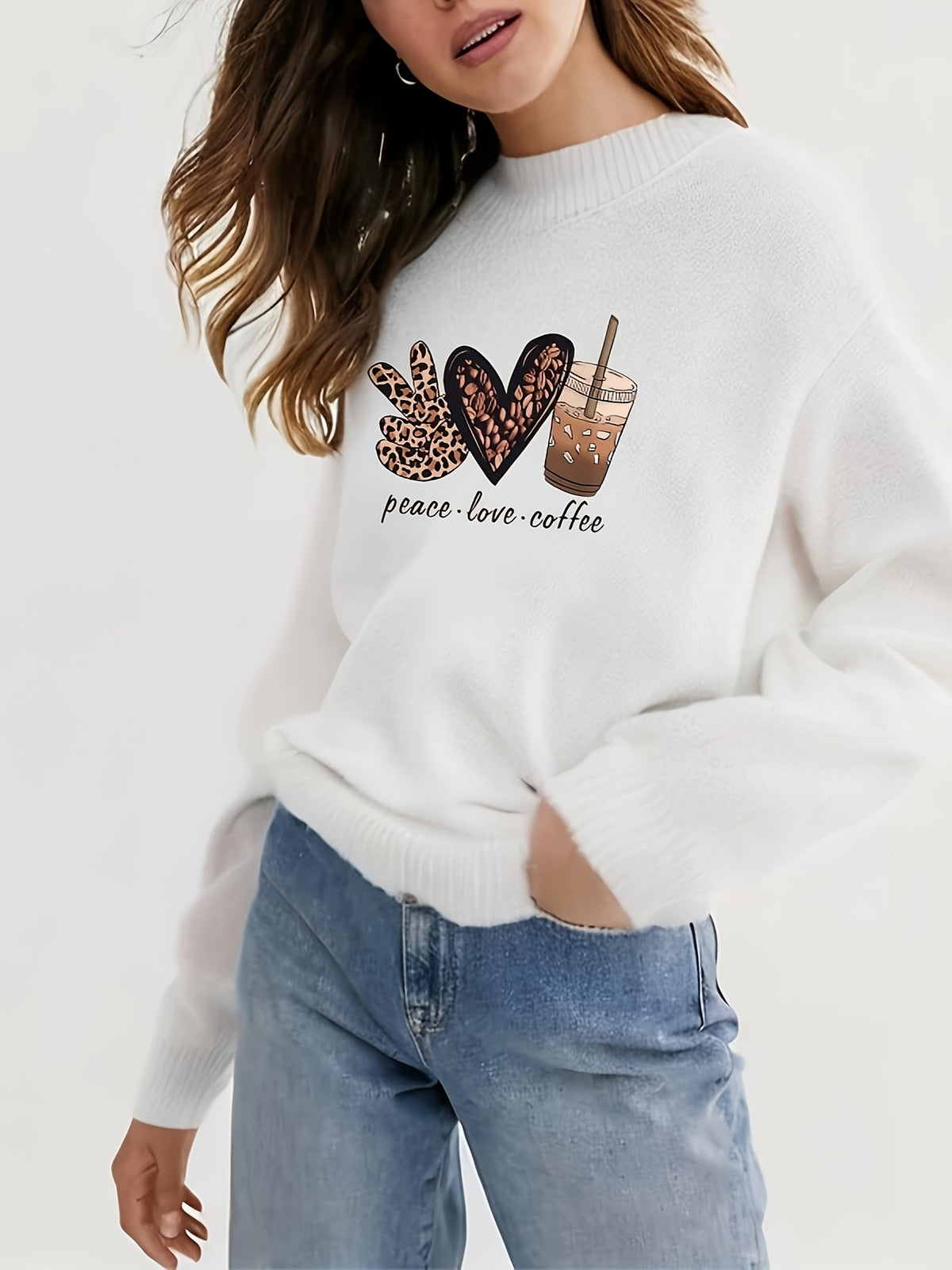 Peace, Love & Coffee Vibes Sweater