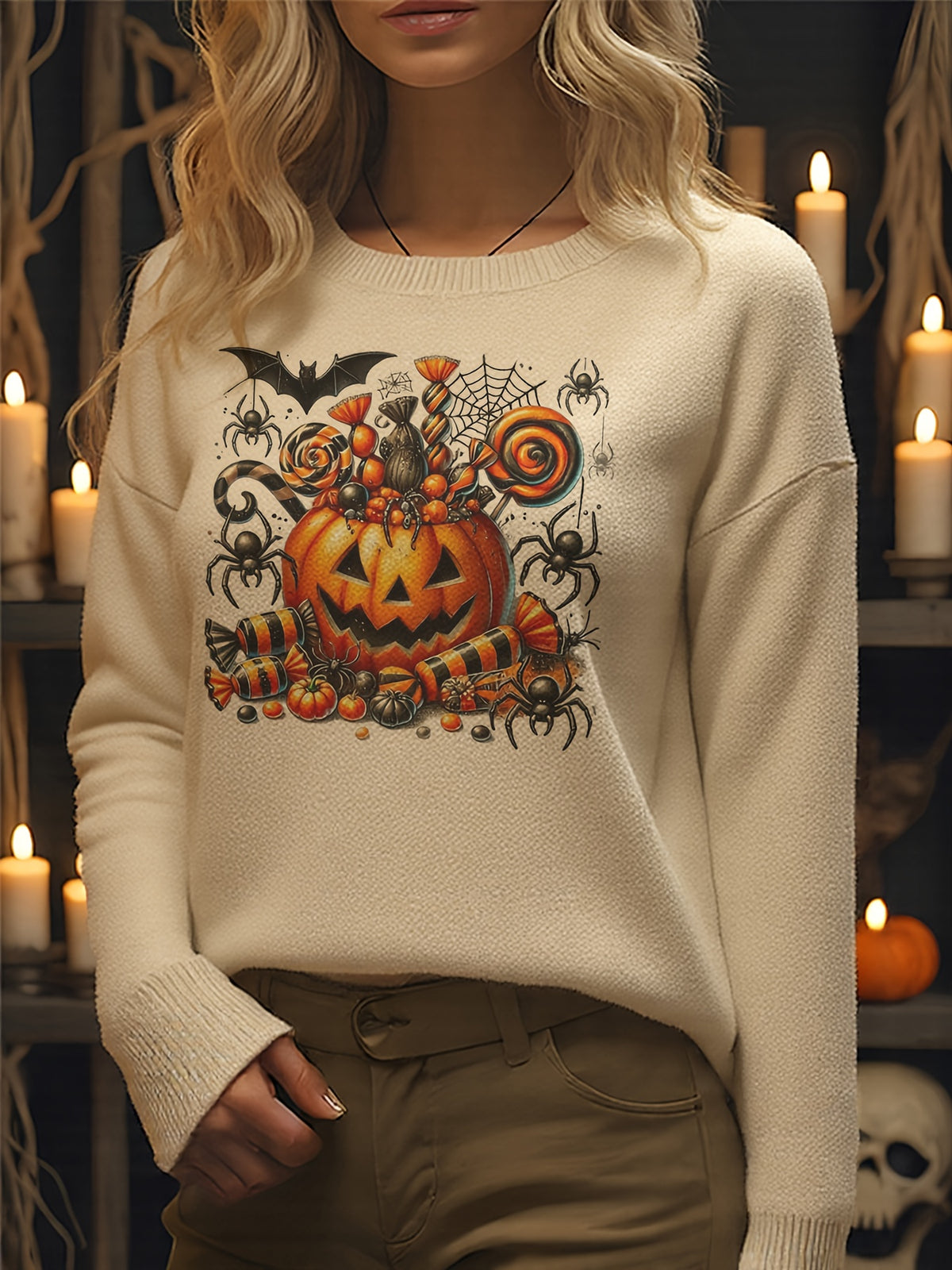 Spooky Treat Mix Sweater