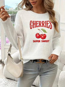 Super Sweet Cherries Sweater