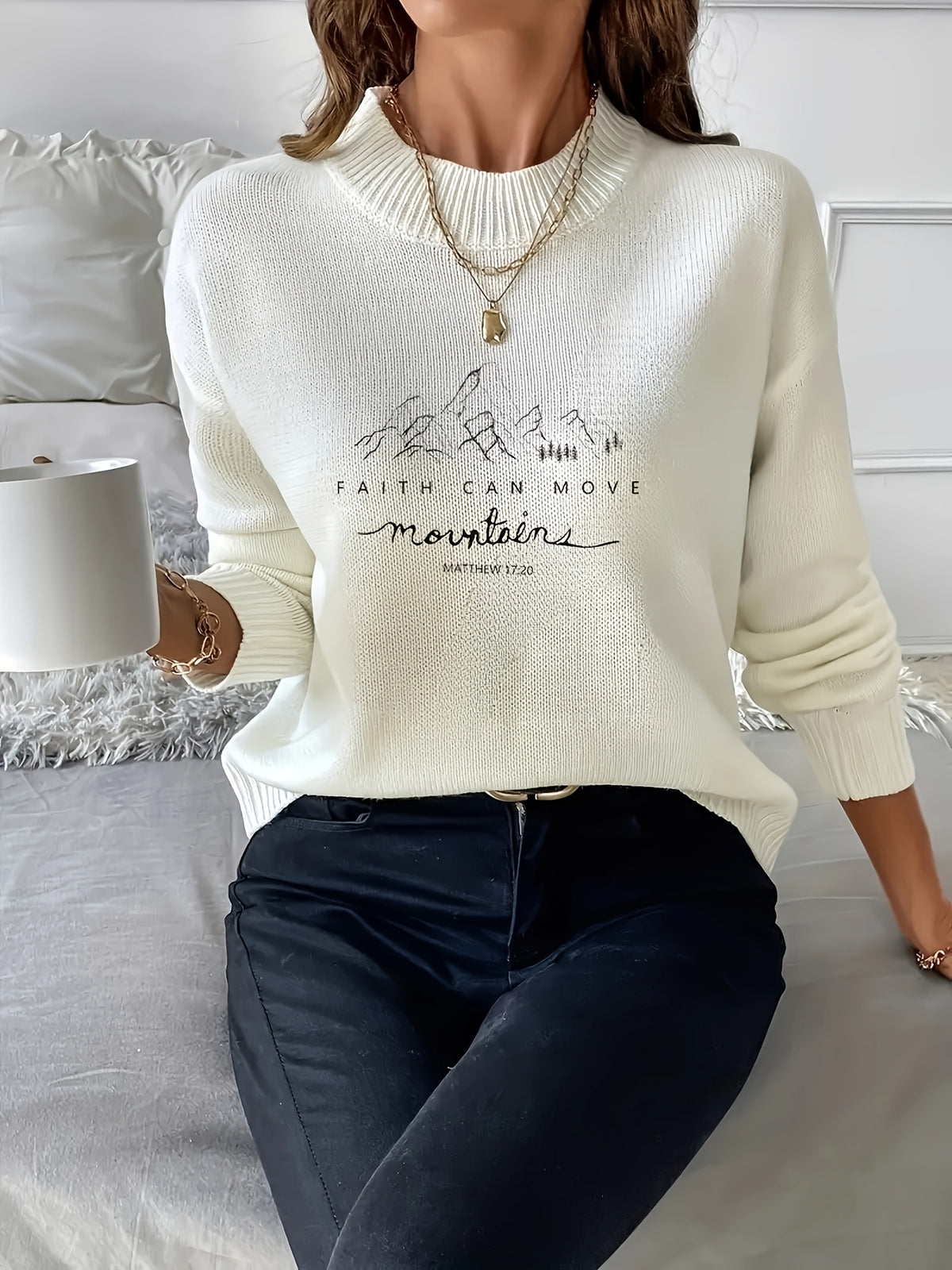 Faith Moves Mountains Sweater