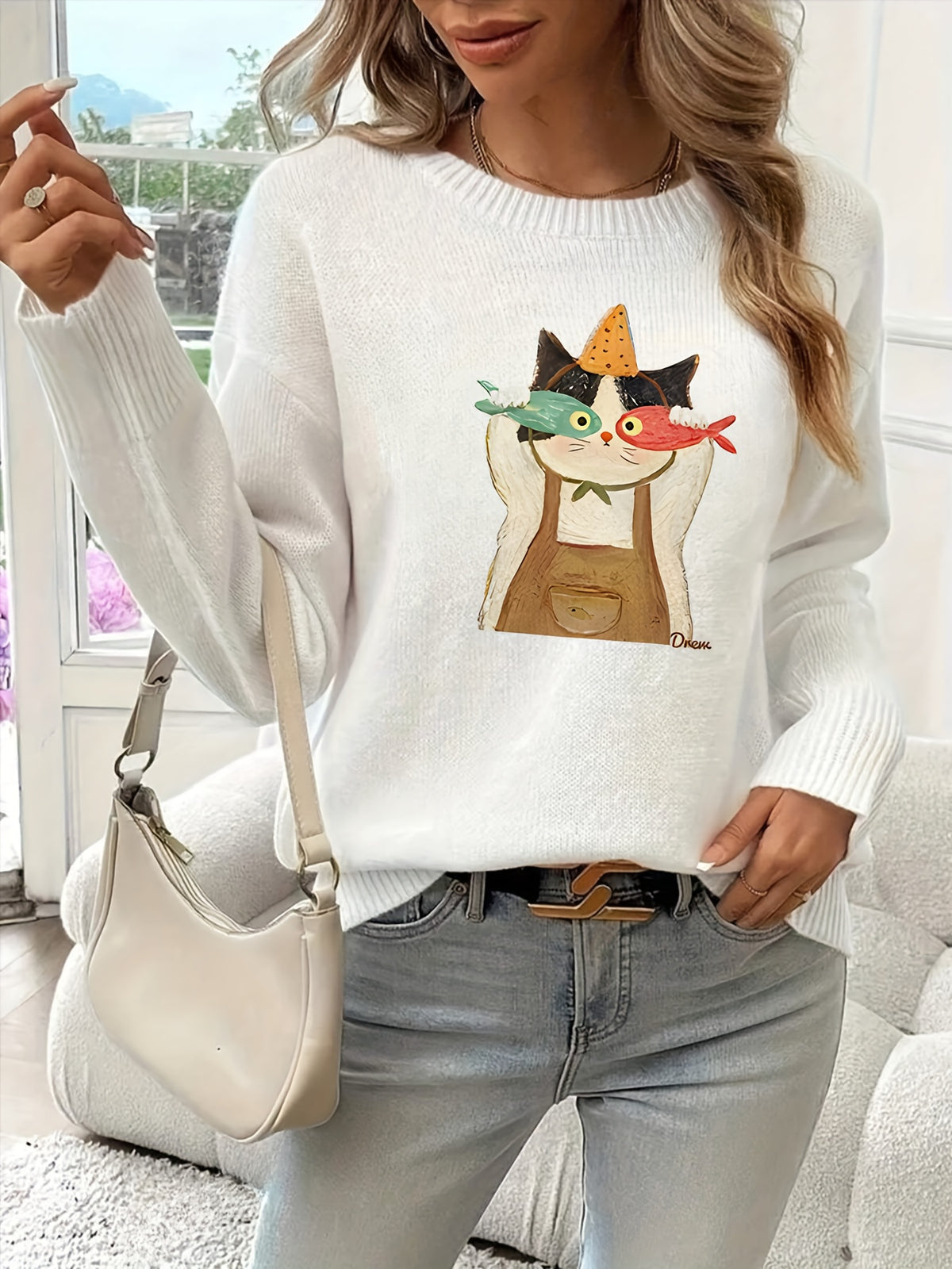 Double Catch Cat Sweater