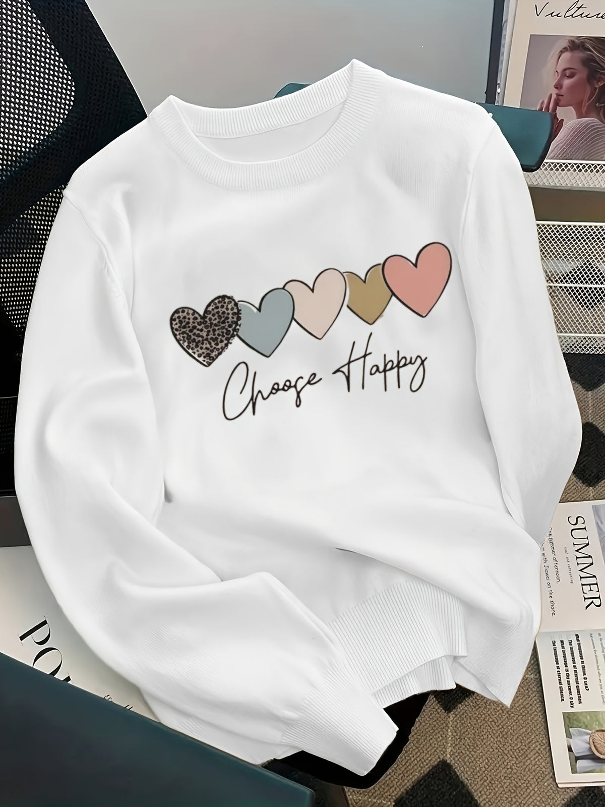 Choose Happy Hearts Sweater
