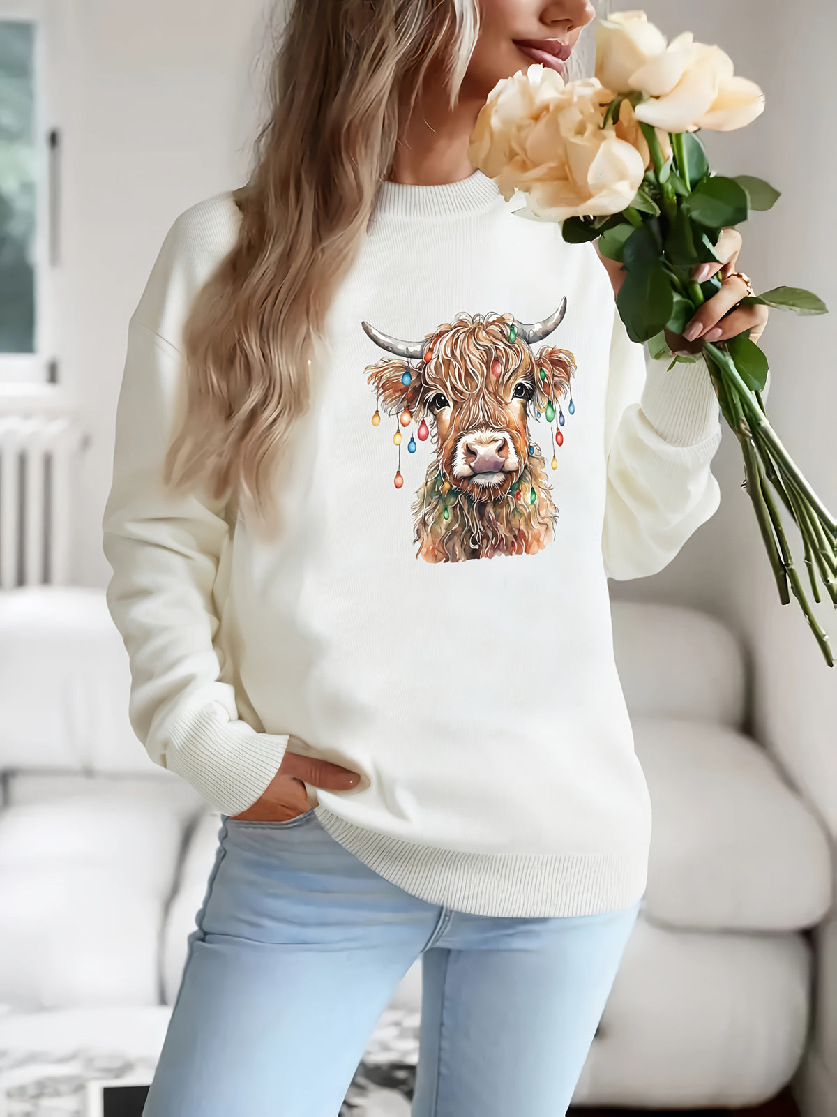 Rainbow Cattle Sweater