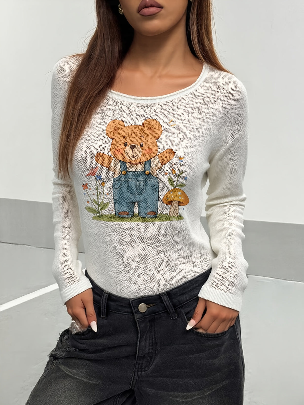 Overalls Bear Cheers Sweater