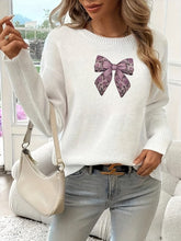 Floral Bow Charm Sweater