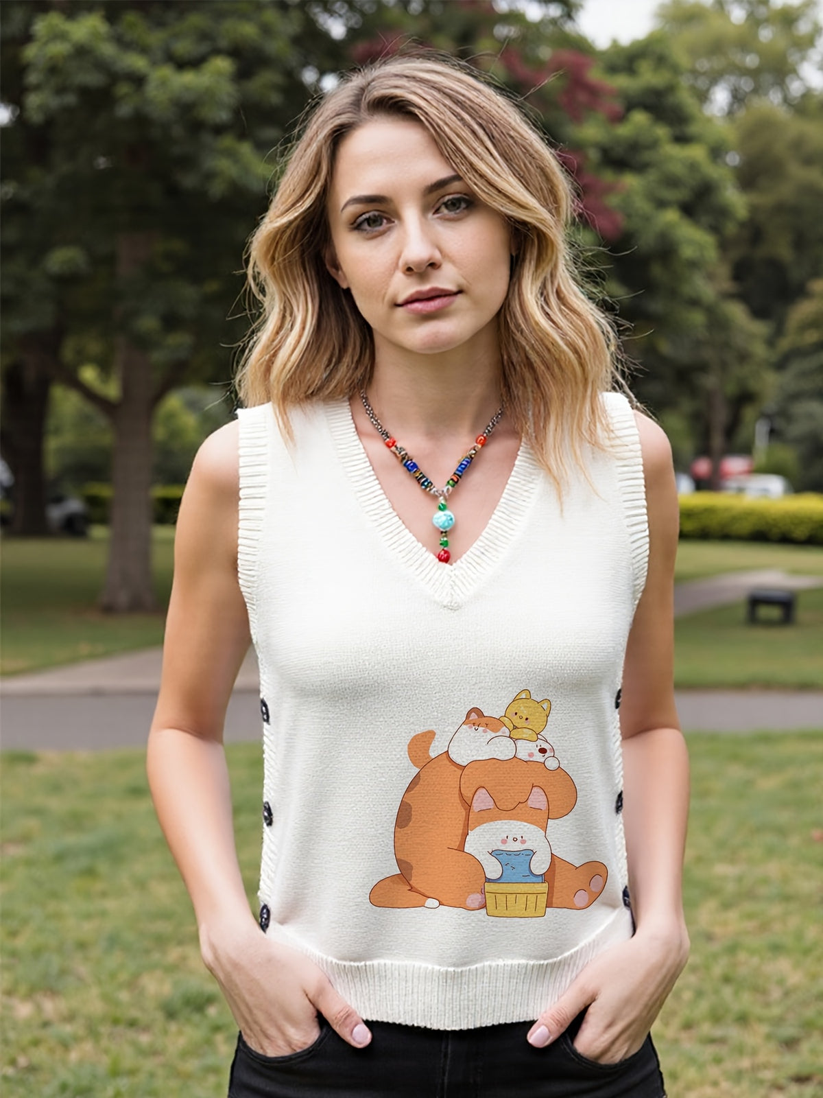 Mama Cat & Her Kittens Vest