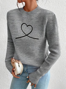 Heart Sketch Sweater